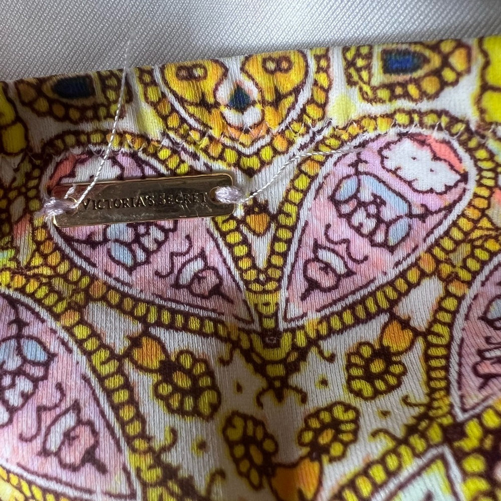 Victoria Secret Gorgeous Escape Pink Paisley High Waist Laceup Bikini - Picture 9 of 12